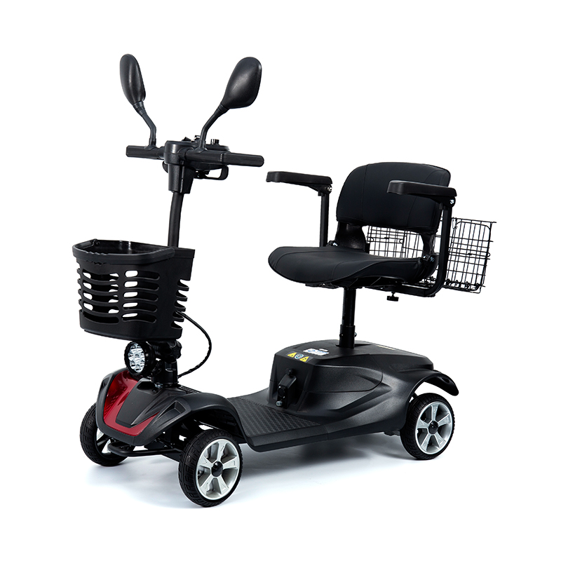 YL-07 Scooter de movilidad eléctrica plegable de 4 ruedas con canasta