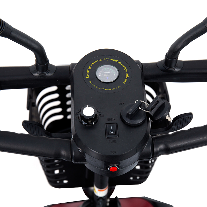 YL-07 Scooter de movilidad eléctrica plegable de 4 ruedas con canasta