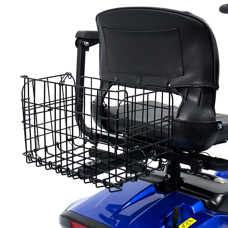 Scooter de movilidad liviano de 4 ruedas plegable de 4 ruedas plegable con canasta