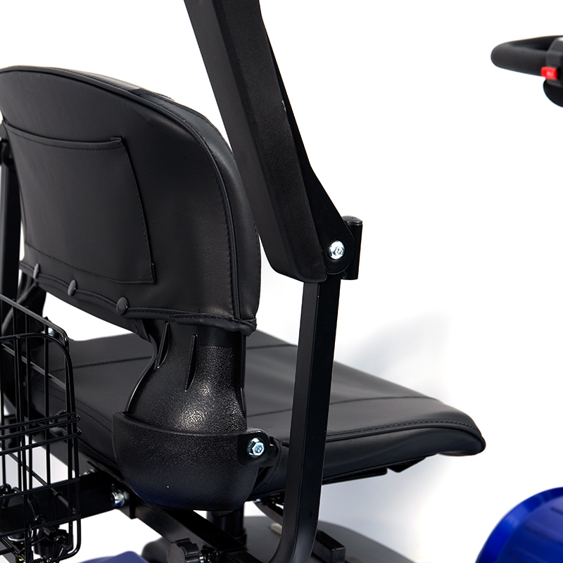 Scooter de movilidad liviano de 4 ruedas plegable de 4 ruedas plegable con canasta