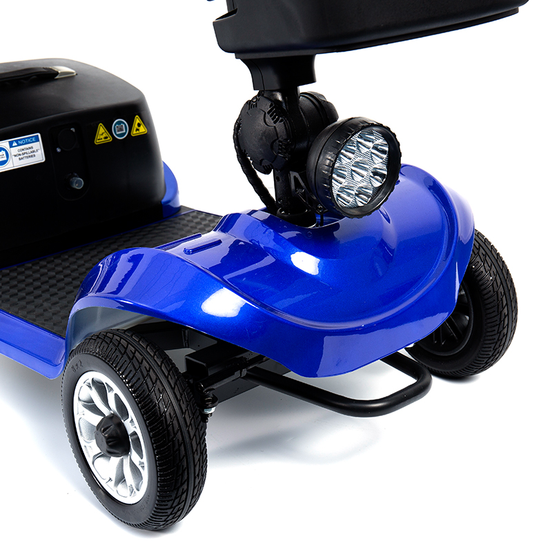 Scooter de movilidad liviano de 4 ruedas plegable de 4 ruedas plegable con canasta