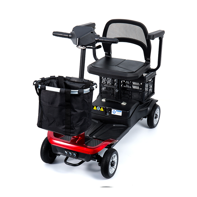 YL-02 Scooter de movilidad de 4 ruedas ligero para personas mayores, con un asiento giratorio de 360 ​​°