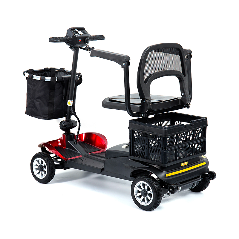 YL-02 Scooter de movilidad de 4 ruedas ligero para personas mayores, con un asiento giratorio de 360 ​​°