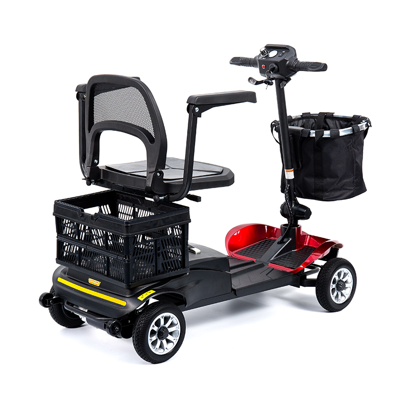 YL-02 Scooter de movilidad de 4 ruedas ligero para personas mayores, con un asiento giratorio de 360 ​​°