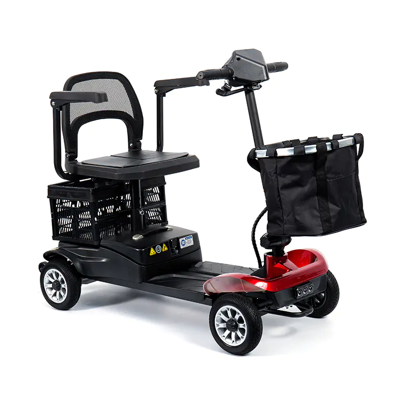 YL-02 Scooter de movilidad de 4 ruedas ligero para personas mayores, con un asiento giratorio de 360 ​​°