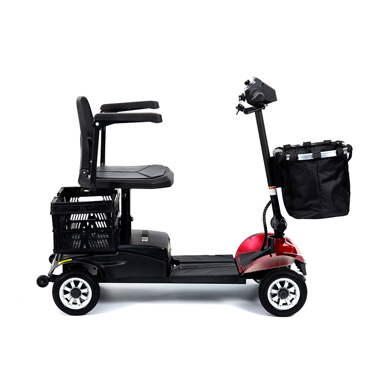 YL-02 Scooter de movilidad de 4 ruedas ligero para personas mayores, con un asiento giratorio de 360 ​​°