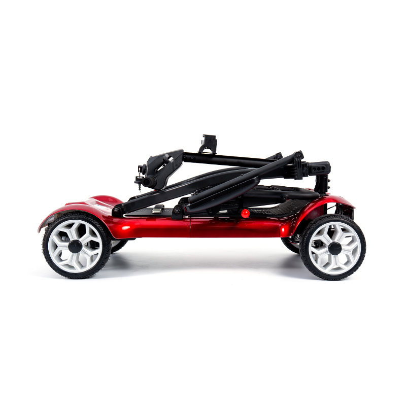 YL-985 Scooter Eléctrico de Transporte Plegable y con Batería de 4 Ruedas