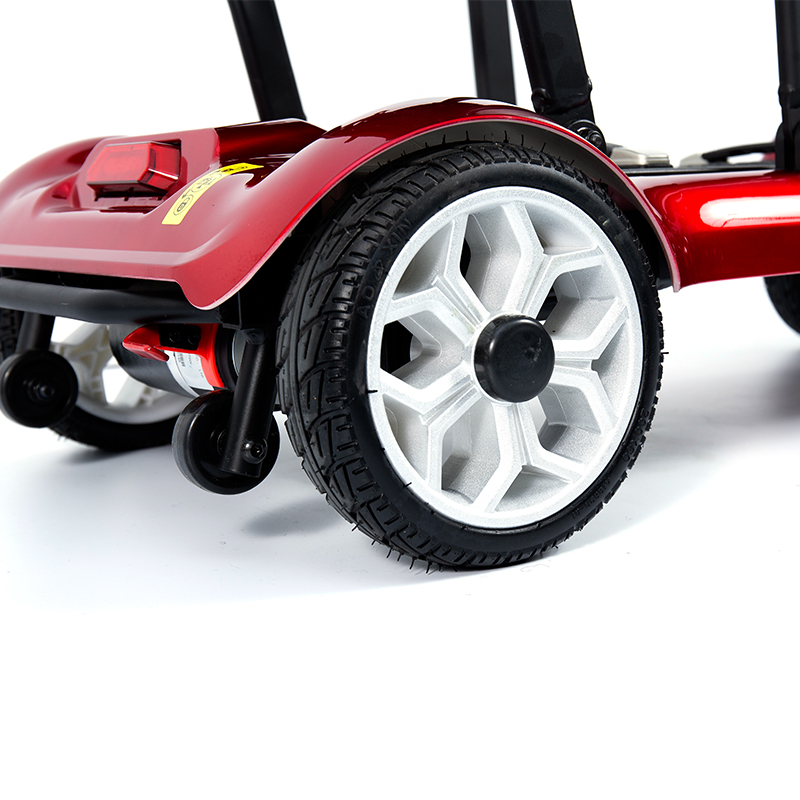 YL-985 Scooter Eléctrico de Transporte Plegable y con Batería de 4 Ruedas