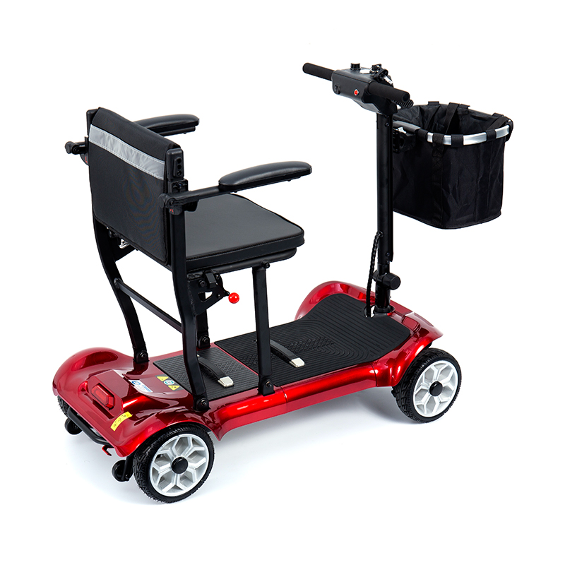 YL-985 Scooter Eléctrico de Transporte Plegable y con Batería de 4 Ruedas