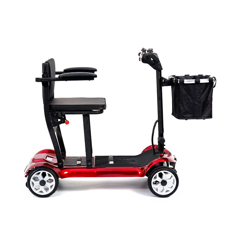 YL-985 Scooter Eléctrico de Transporte Plegable y con Batería de 4 Ruedas