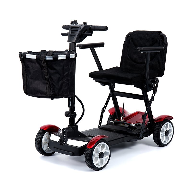 YL-211A Scooter Eléctrico Turístico de 4 Ruedas para Personas Mayores con Luz LED y Canasta
