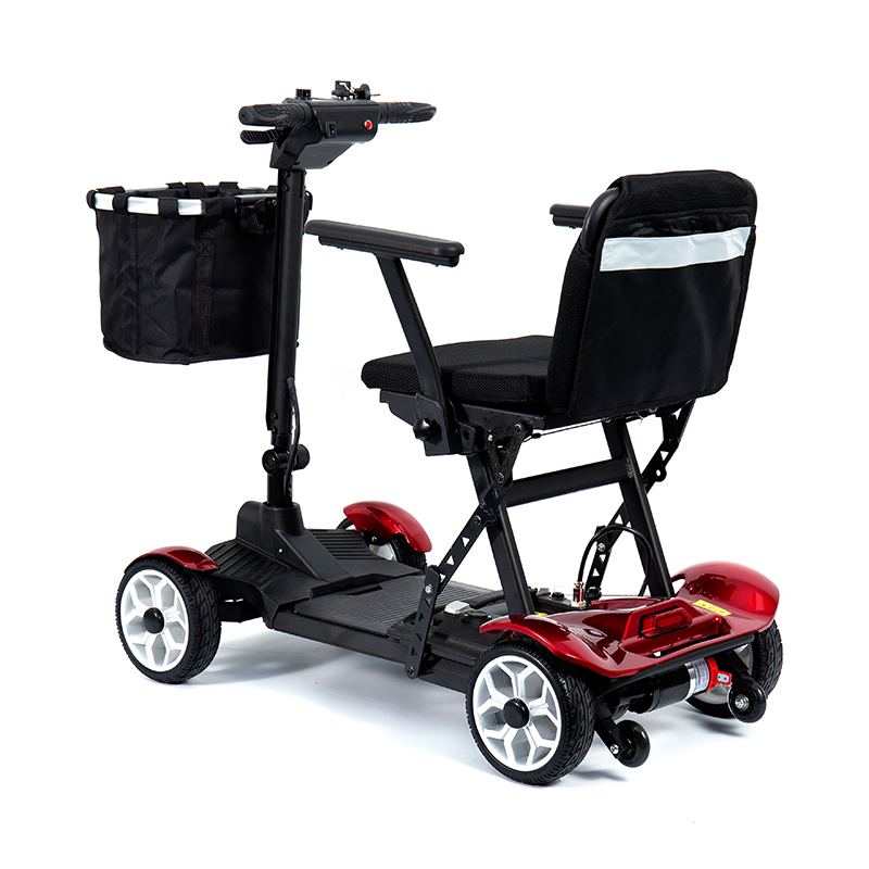 YL-211A Scooter Eléctrico Turístico de 4 Ruedas para Personas Mayores con Luz LED y Canasta