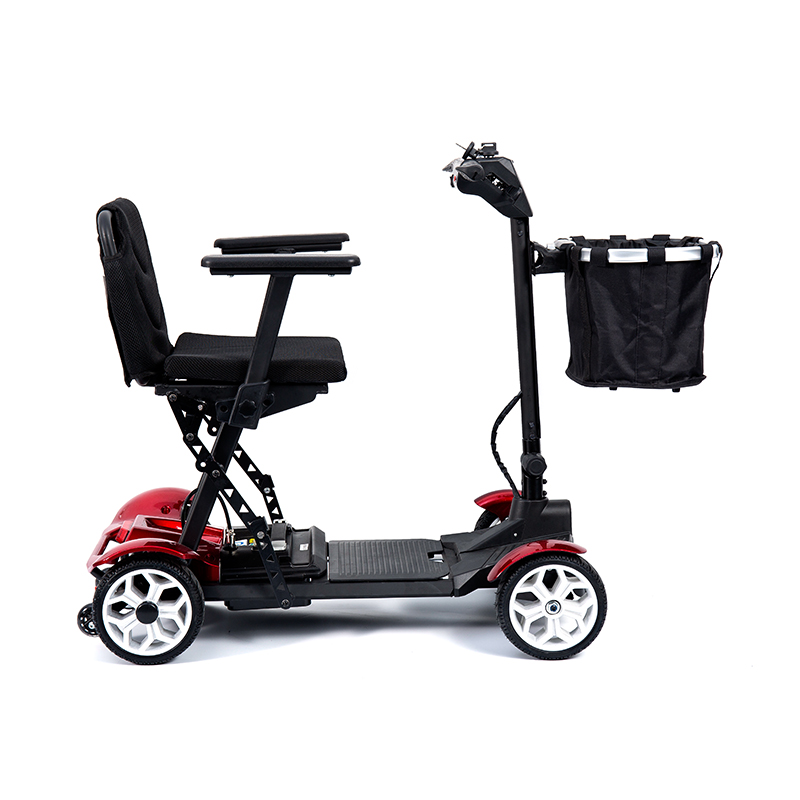 YL-211A Scooter Eléctrico Turístico de 4 Ruedas para Personas Mayores con Luz LED y Canasta