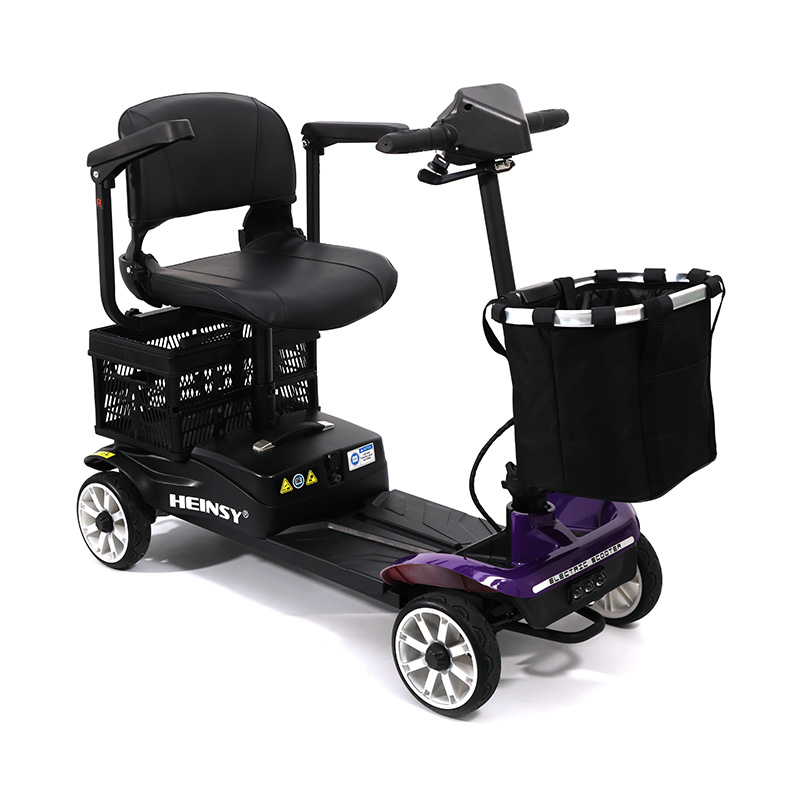 YL-02 Scooter de movilidad de 4 ruedas ligero para personas mayores, con un asiento giratorio de 360 ​​°